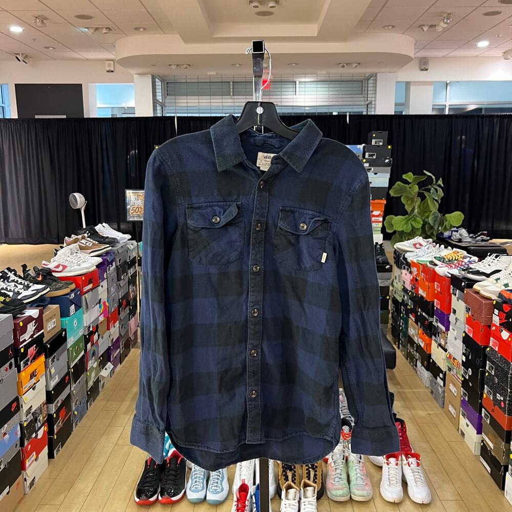 Vans Blue Flannel Shirt Sz S